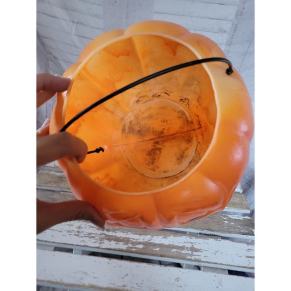 Vintage general foam pumpkin bucket blow mold basket home decor - Picture 5 of 6